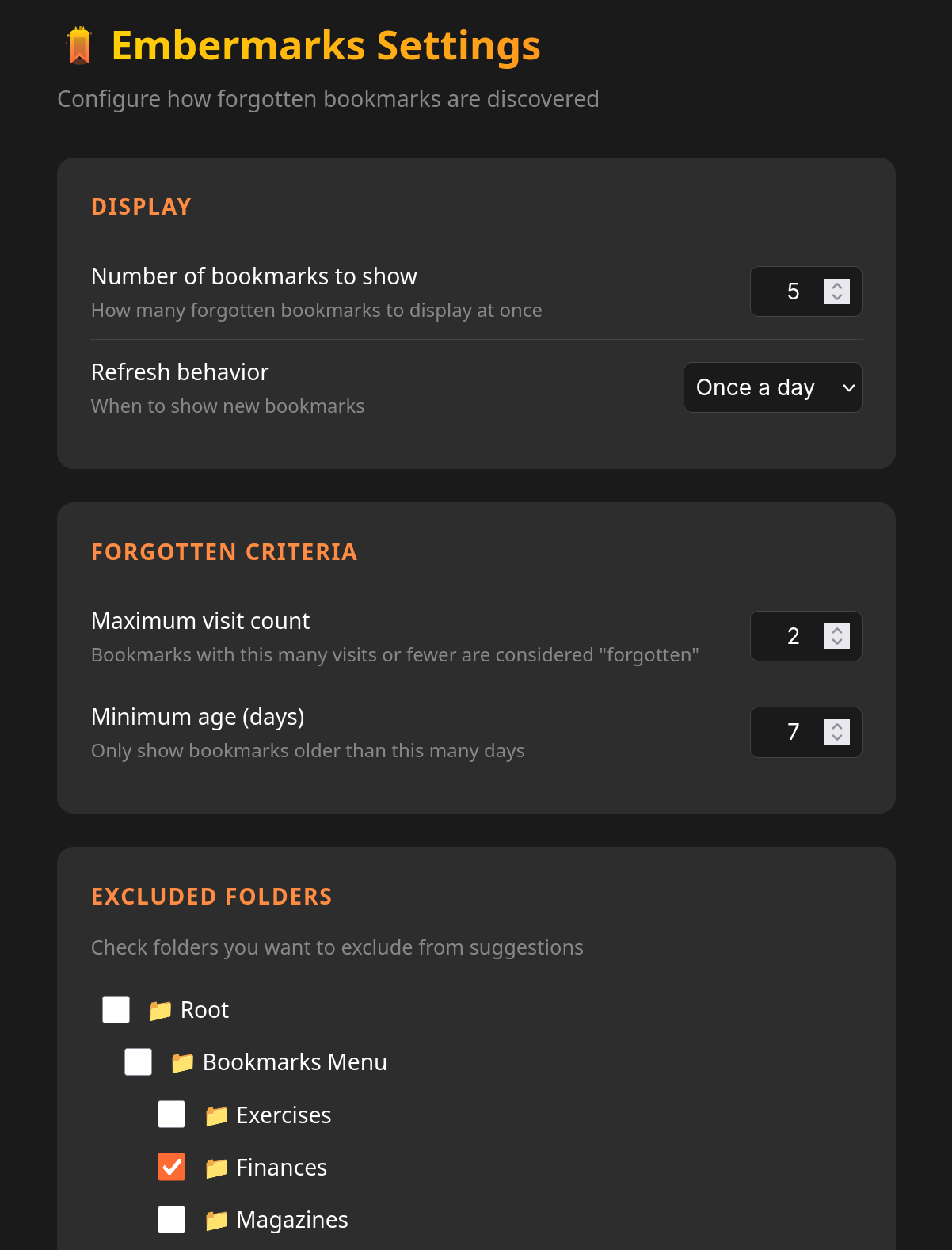 Settings Menu